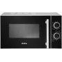 Amica AMGF20M1GS mikroviļņu krāsns, novietojama uz galda, ar grila funkciju, 20 L, 700 W, melna, sudraba