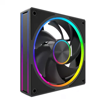 Dzesēšanas ventilators MODECOM VOLCANO LOOP 120 ARGB, 120 mm, PWM, 400–1400 RPM, melns