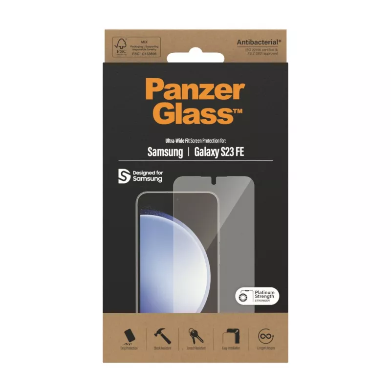 PanzerGlass ® Ekrāna aizsargs Samsung Galaxy S23 FE | Ultra-Wide Fit