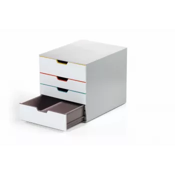 Durable VARICOLOR MIX 4 plastmasas atvilktņu bloks pelēks 4 atvilktnes