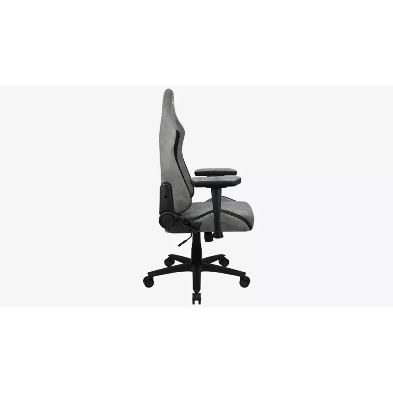 Aerocool Crown AeroSuede universāls spēļu krēsls ar polsterētu sēdekli, akmens pelēks