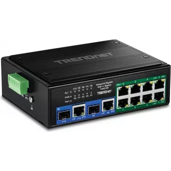 Industriālais Gigabit Ethernet komutators TRENDnet TI-BG108 — 10‑portu, 400W PoE++