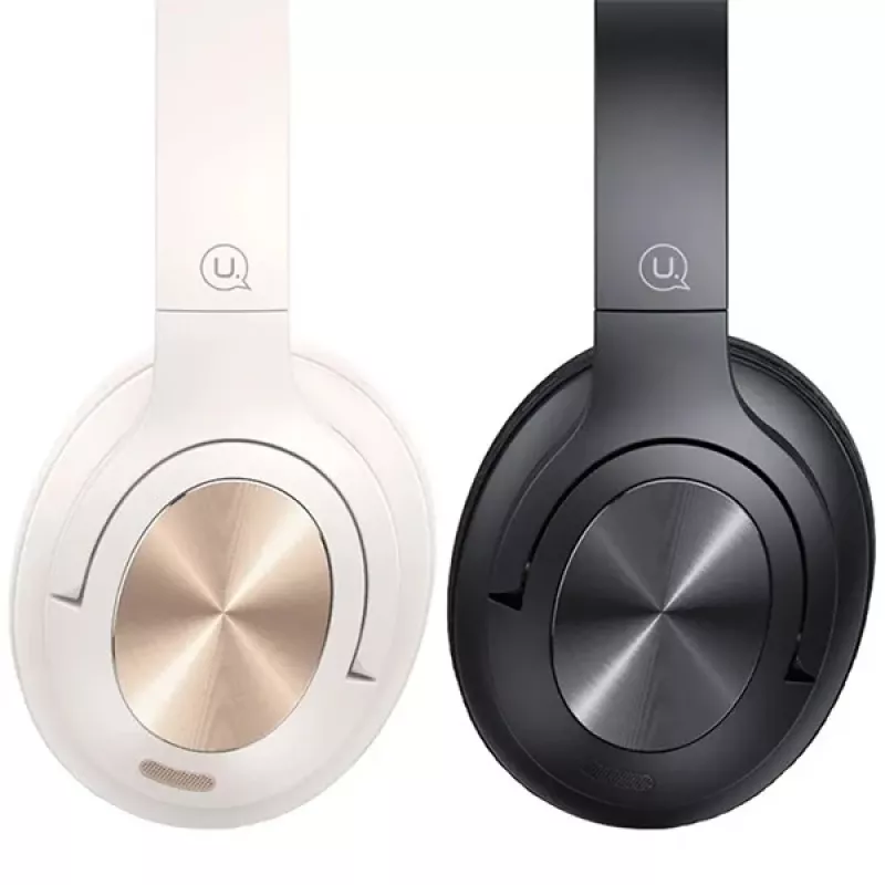 Usams Bluetooth 5.3 austiņas, pāri ausīm, Us-yh sērija, melnas/melnas TDLYEJYS01