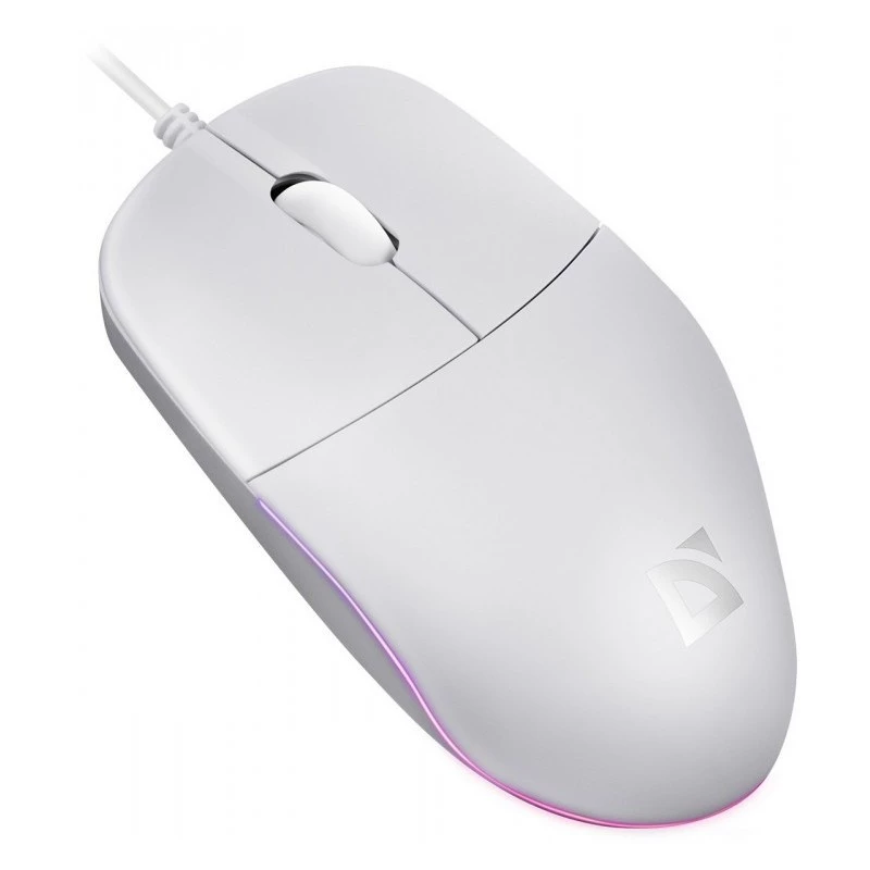 Vadu pele DEFENDER AZORA MB-24 — piemērota abām rokām USB optiskā, 1200 DPI, 3 izšķirtspējas režīmi, balta, 109×86×34 mm