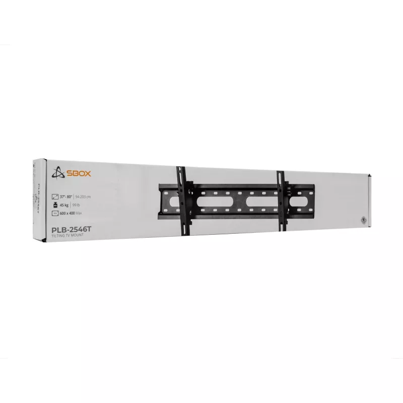 Stiprinājuma kronšteins SBOX PLB-2546T-2 37–80 collu displejiem, 45 kg ietilpība, 600×400 mm VESA