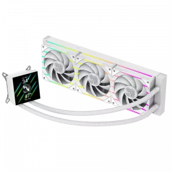 Gamemax | CPU šķidruma dzesētājs | HAILSTORM 360 LCD | Balts