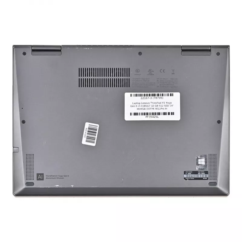 LENOVO ThinkPad X1 Yoga Gen.6 i7-1185G7 32GB 512GB SSD 14 WUXGA(skāriens) Win11pro USED US QWERTY Lietots