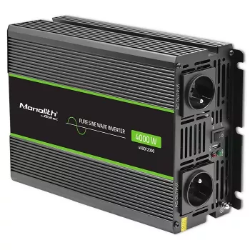 Qoltec Monolith strāvas adapteris/invertors Auto 4000 W Melns