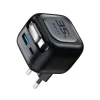 GaN ceļojumu lādētājs Havit UC250 A-EU 20V 1xUSB-C 0,7m melns