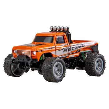 Tālvadības Monstru Kravas Automašīna Amewi DieCast 1:64 RTR Oranžā, Metāla Korpusa, Gatava Lietošanai