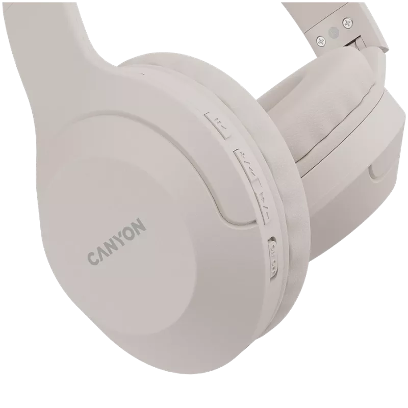 Canyon Bluetooth austiņas BTHS-3, uzliekamas/stereo/BT5.1 bēšā krāsā, mazumtirdzniecība (CNS-CBTHS3BE)