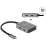 USB Type-C mezgls DeLOCK 64249 10000 Mbit/s Melns Pelēks