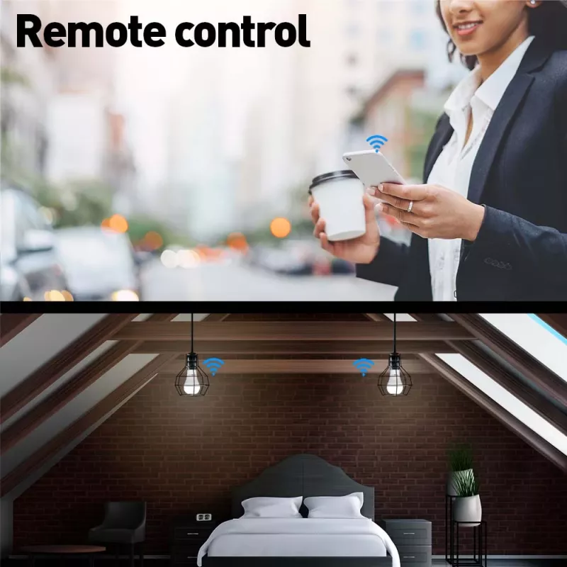 Viedā WiFi spuldze Tellur TLL331341 9 W RGB regulējama — Wi‑Fi RGB LED 9 W, regulējama