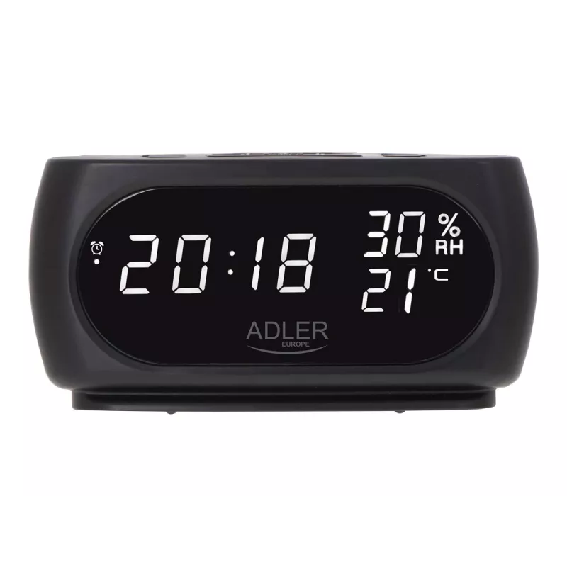 Adler AD 1186 modinātājpulkstenis Digitālais modinātājpulkstenis Melns