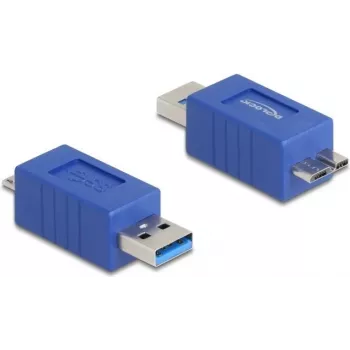 DeLOCK 67214 Kabeļa dzimuma pārveidotājs USB Type-A uz USB Micro-B zils