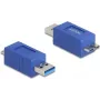 DeLOCK 67214 Kabeļa dzimuma pārveidotājs USB Type-A uz USB Micro-B zils