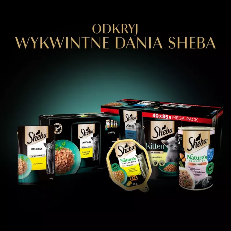 SHEBA Sauce Collection Fish flavors collection - mitrā kaķu barība - 40x85 g