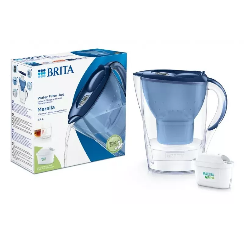 Ūdens filtra krūze BRITA Marella Maxtra Pro 2,4 L, maināma Maxtra Pro kasetne, zila