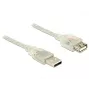 USB kabelis DeLOCK 83881 USB 2.0 1 m USB A Caurspīdīgs