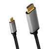 LogiLink CUA0101 USB 3.2 Gen1 Type-C uz HDMI-A kabelis 1,8 m melns pelēks