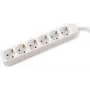 VALUE 6-vietīgs elektrības sadalītājs bez slēdža, balts, 3m (19.99.1081)