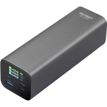 VOLTCRAFT VC-C909 ārējais akumulators 27000 mAh USB PD 3.1 Li-Ion melns-sudrabains Status Display (VC-16003645)