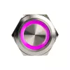 Vandāļizturīgs spiedpogas slēdzis DimasTech PD197 25 mm Silverline gredzens