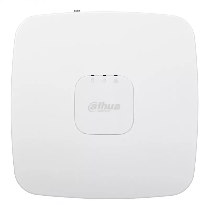 Tīkla video reģistrators DAHUA NVR2108-I2 — 8 kanālu NVR, maks. 4096×2400, SATA III līdz 10 TB, 1U, balts