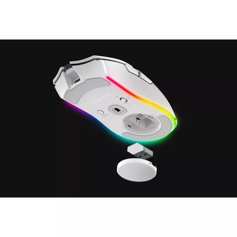 Razer Cobra Pro pele spēlēm labās rokas RF bezvadu + Bluetooth + USB Type-C optiskā 30000 DPI