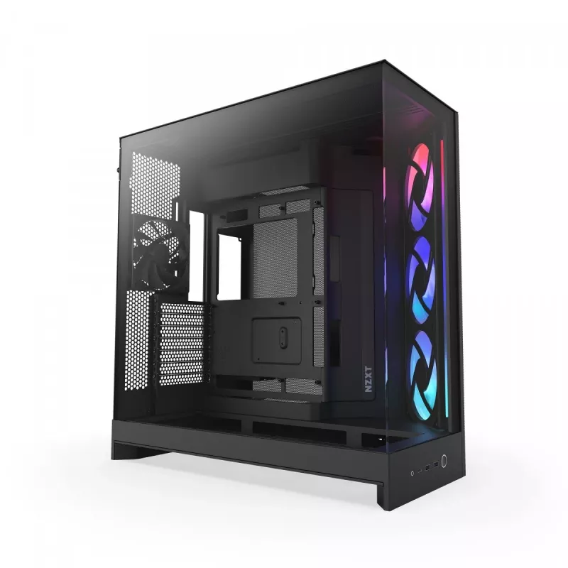 PC korpuss NZXT H9 Flow RGB Midi Tower Melns