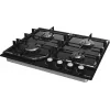 Gāzes plīts virsma Gorenje GT641KB, iebūvējama 60 cm, 4 gāzes zonas, rūdīts stikls, čuguna restes, grozāmie slēdži