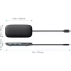 Klēpjdatora dokstacija AUKEY CB-C71 — 3x USB‑C (USB 3.2 Gen1), HDMI, RJ‑45, MicroSD, USB PD 100W, 0,15 m kabelis, melna