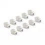 DeLOCK 88119 keystone modulis, plakans balts RJ-45, 10 gab.