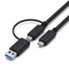 Satechi Triple 4K Display Wired Dock Melns Silver 4K Ultra HD 60 Hz