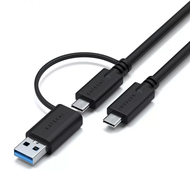 Satechi Triple 4K Display Wired Dock Melns Silver 4K Ultra HD 60 Hz