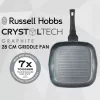 Griddle Russell Hobbs RH01861EU7 28 cm Crystaltech – nepiedegoša cepšanas virsma, plakana panna