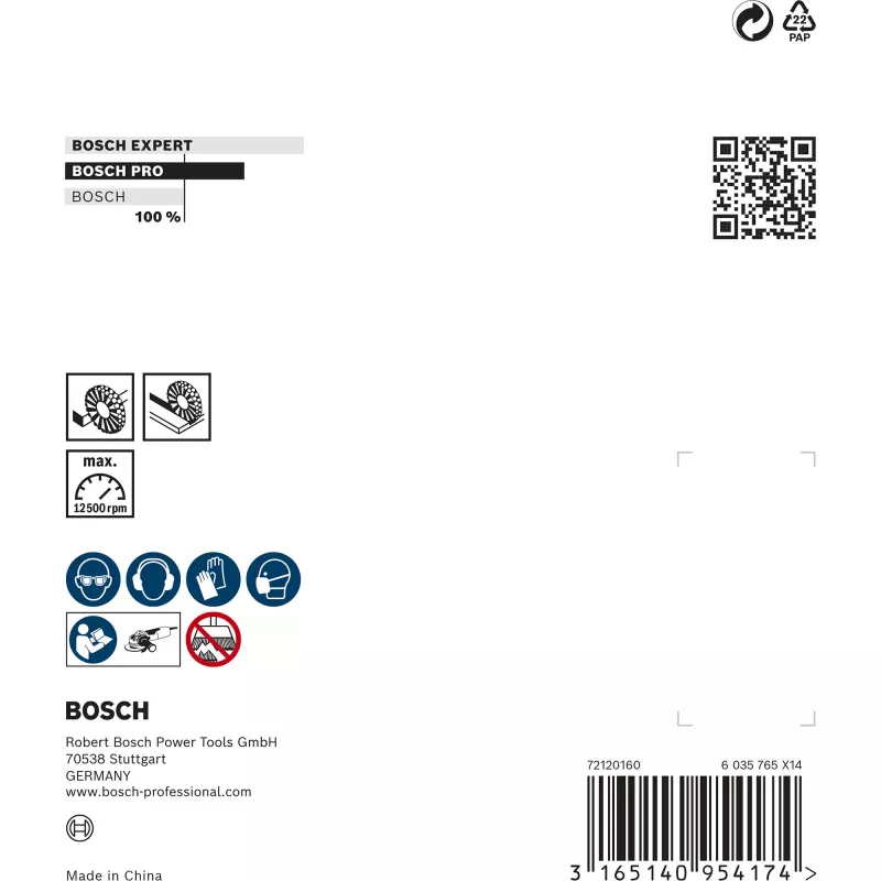 Bosch 2 608 620 731 leņķa slīpmašīnas piederums Stiepļu ritenis