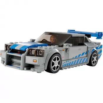 LEGO 76917 Speed Champions 2 Fast 2 Furious Nissan Skyline GT-R (R34) Auto rotaļlieta