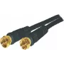 Koaksiālais kabelis S/CONN 80092-G-128CP-S 1,5 m F-veida Melns