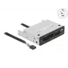 DeLOCK 91708 Karšu lasītājs USB 2.0 Iekšējais Melns Pelēks CF SD MicroSD