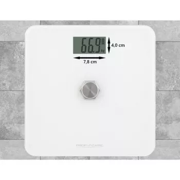 Elektroniskie personālie svari Profi-Care PC-PW 3112 — ietilpība 180 kg, precizitāte 100 g, 310×310×44 mm, LCD displejs