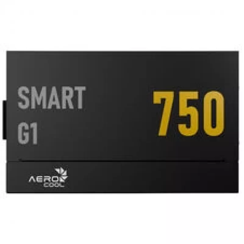 Barošanas bloks AEROCOOL Smart G1 750W, 80 PLUS Gold, ATX 3.1, PCIe 5.1, melns