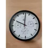 NeXtime pulkstenis 2635zw Weatherstation, Ø34 cm, Sienas, Melns