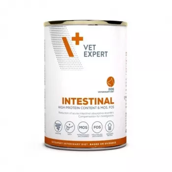 Slapjā suņu barība VETEXPERT Veterinary Diet Intestinal 400 g, mājputnu, bez graudaugiem, atveseļošanai pēc gremošanas trakta operācijas