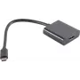 Video kabeļu adapteris S/CONN 14-05001 0,2 m USB Type-C uz HDMI Type A, melns