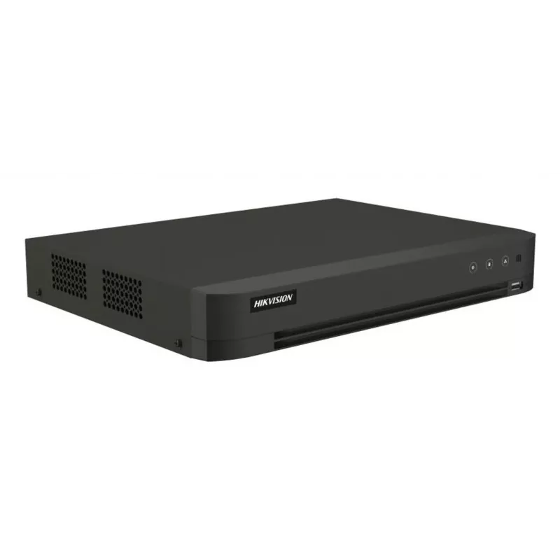 DVR Hikvision Pro Series 8 kanālu 5 MP 1U H.265 AcuSense, 8 ieejas, Gigabit Ethernet, 12 TB HDD, 12 V, 24 W