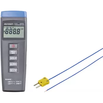 VOLTCRAFT K101 + TP 202 temperatūras mērinstruments -200 līdz +1370 °C Zonde K tips