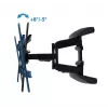 Sienas stiprinājuma rāmis ESPERANZA ERW021 40–85 collu plakanajiem televizoriem, metāla, noliecams, 6–50 cm attālums, 68 kg ietilpība, VESA 200x100–600x500 mm