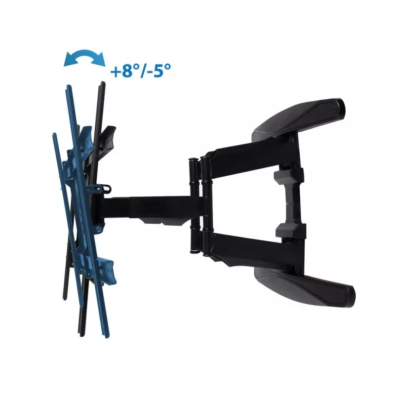 Sienas stiprinājuma rāmis ESPERANZA ERW021 40–85 collu plakanajiem televizoriem, metāla, noliecams, 6–50 cm attālums, 68 kg ietilpība, VESA 200x100–600x500 mm