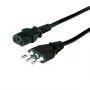 VALUE - Strāvas vads - CEI 23-50 (M) uz IEC 60320 C13 taisns - maiņstrāva 250 V - 10 A - 1,8 m - melns - Itālija